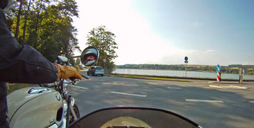 Motorrad-Gespannfahrt am Möhnesee, Südufer