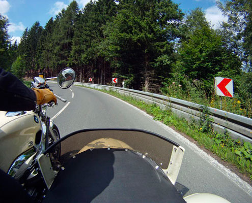 Motorradfahrt über den Ochsenkopf