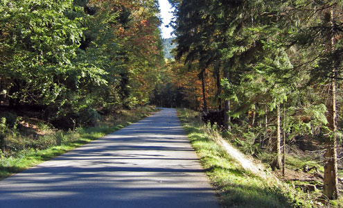 Straßenverlauf bei Neuhaus, Möhnesee