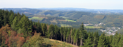 Blick von der Hohen Bracht im Sauerland