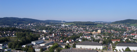 Blick über Hemer im Sauerland