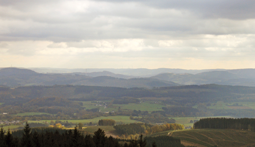 Blick auf das Sauerland vom Oberen Staubecken