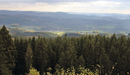Blick auf das Sauerland vom Oberen staubecken