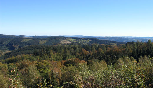 Blick auf das Kurvenreich Sauerland